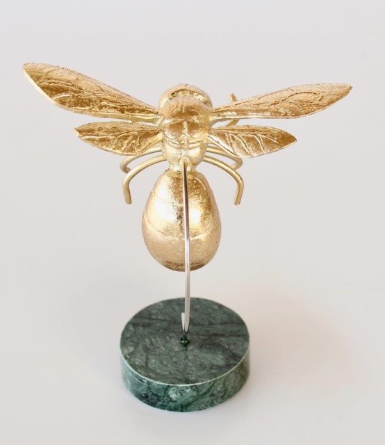 Gold Bumblebee On Marble Base
